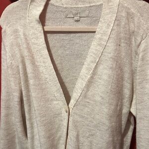 LOFT Women's Soft Cream Cardigan